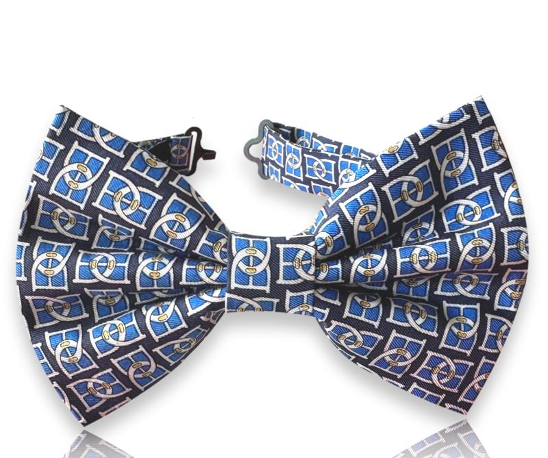 Heritage Mosaic premium svilena leptir-mašna od twill svile s geometrijskim uzorkom